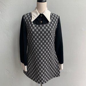 Black & White Plaid Mini Dress/Top
